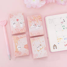 Cherry Sakura Rabbit Swing Carrot Kawaii  6 Folding Memo Pad N Times Sticky Notes Memo Notepad Bookmark Gift Stationery 2024 - buy cheap