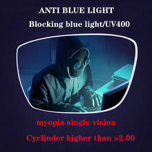 Cubojue 1.56 1.61 1.67 índice resina lente asférica prescrição lentes para miopia/óculos de leitura anti luz azul 2024 - compre barato
