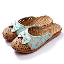 Shose chinelos femininos verão praia flip flops respirável de linho plana chinelos feminino casual linho arco senhoras chinelos sandálias 2024 - compre barato