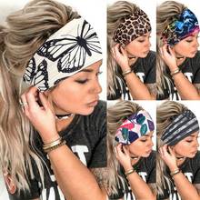 Women Hair Accessories for Baby Fashion Headband Fabric Cross Knotted Bow Chiffon Floral Hair Band Korea Headdress ladies Hoop 2024 - buy cheap