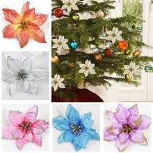 Decoração de árvore de natal 20 peças, decoração de flores para festa de casamento, casa, árvore de natal 1028 #30 2024 - compre barato