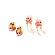 Creative Yellow Hair Doll Head Toy Drop Earrings Women Girls Fashion Charm Jewelry 2024 - buy cheap