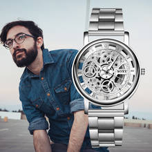 Relógio masculino luxuoso com pulseira de malha, moderno, aço inoxidável, mecânico, moda coreana, negócios, para homens 2024 - compre barato
