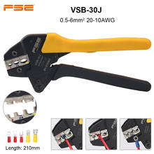 VSB-30J Crimping Pliers 0.5-6mm2 AWG20-10 Insulated Terminals Ratchet Clamp Plier Replaceable Jaw Electrican Crimping Hand Tools 2024 - buy cheap