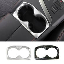 Carbon Fiber Water Cup Holder Cover Car Styling Interior Chrome Trim Strip For Peugeot 5008 3008 GT 3008GT 2017-2021 Accessories 2024 - buy cheap