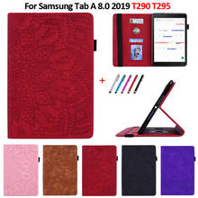 For Galaxy Tab A 8.0 2019 Case Vintage Embossed PU Leather Stand Wallet Tablet Cover For Samsung Tab A 8.0 2019 Case T290 T295 2024 - buy cheap