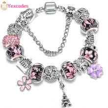 Romantic Eiffel Tower Charm Lady Bracelet Castle and Temperament Daisy Flower Exquisite Lady Bracelet Gift Direct Shipping 2024 - buy cheap