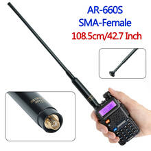 ABBREE AR-660S SMA-Female High Gain VHF UHF 144/430MHz Telescopic Antenna for Ham Radio Baofeng UV-5R BF-888S UV-9R Walkie Talki 2024 - buy cheap
