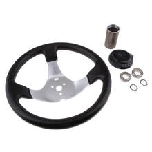 300mm 11.8 inch Steering Wheel with Cap Assembly 3 Spoke 18mm Shaft for Go-Karts 150 250cc 2024 - buy cheap