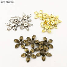 50 pcs/lot 15mm Gold color/Antique bronze Metal Filigree Flowers Slice Charms base Setting Jewelry DIY Components Findings 2024 - buy cheap