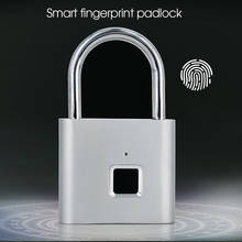 Portable Fingerprint Smart Padlock IP65 Waterproof Electric Biometric Door Lock Home Door Bag Luggage Case Lock USB Rechargeable 2024 - buy cheap