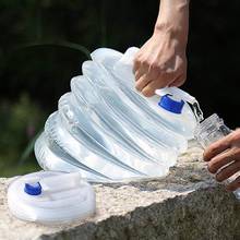 Cubo de agua plegable, bolsa de 5/10/15L, contenedor de botella para exteriores, Camping, senderismo 2024 - compra barato