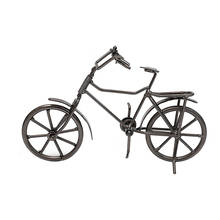 Modelo de bicicleta do metal vintage estatuetas artesanato desktop retro bicicleta ornamento miniatura casa decoração crianças brinquedo presentes natal 2024 - compre barato