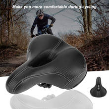 Bike Saddle Soft Wide Big Bum Bicycle Saddles MTB Mountain Road Bike Cushion Pad Bicycle Accessories Black Leather 2024 - buy cheap