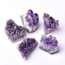 1PC Natural Amethyst Crystal Cluster Quartz Raw Crystals Healing Stone Decoration Ornament Purple Feng Shui Stone Ore Mineral 2024 - buy cheap