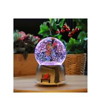 Romantic Lovers Luminous Musical Mega Size Snow Globe Music Box Crystal Ball Snow Globe Glass Lights Gift Speaker with 2024 - buy cheap