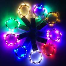 1M 2M 3M 4M 5M 10/20/30/40/50LED Copper Wire String Light button battery Waterproof Fairy Lights,Holiday String 2024 - buy cheap