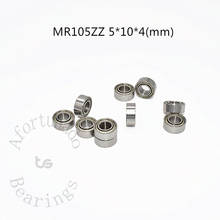 Miniature Bearing 10pcs MR105ZZ 5*10*4(mm) free shipping chrome steel Metal sealed High speed Mechanical equipment parts 2024 - buy cheap