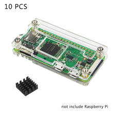 Carcasa transparente para Raspberry Pi Zero, carcasa negra y azul, disipador de calor de aluminio, 1,3 WH, 10 Uds. 2024 - compra barato