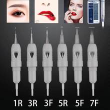 50pcs/lot 8mm Screw Tattoo Needles Disposable Cartridge Needle For Premium Charmant Permanent Make Up Eyebrow Tattoo Machine Pen 2024 - buy cheap