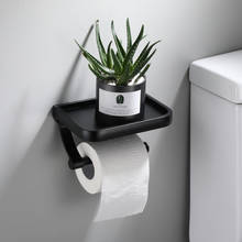 Suporte de papel higiênico em aço inoxidável, montagem na parede para banheiro, suporte para papel higiênico, prateleira com rolo de toalha, acessórios de prateleira 2024 - compre barato