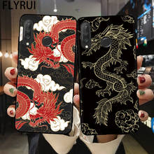 Funda de teléfono con diseño de dragón para Huawei, carcasa trasera a la moda para Huawei P30, P10, P20, P40 Lite Pro E Mate 20 Lite, color negro y rojo 2024 - compra barato