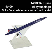 14CM alloy Coke Concorde supersonic aircraft model airline Airliner model toy plane gift aviation collect without undercarriage 2024 - buy cheap