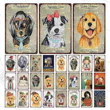 Placa de Metal con dibujos de animales para decoración del hogar, cartel de Koala, perro, pegatina de pared para tienda de mascotas, Bar, Club 2024 - compra barato