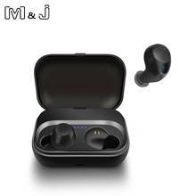 M & J auriculares Bluetooth TWS auriculares inalámbricos Bluetooth auriculares estéreo auriculares Bluetooth con micrófono y caja de carga 2024 - compra barato
