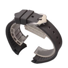 Correa de reloj de alta calidad, banda de reloj gris con hebilla de pin, extremo curvo, nuevos accesorios elegantes de 18mm, 19mm, 20mm, 21mm, 22mm y 24mm 2024 - compra barato