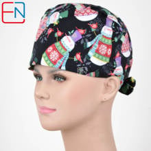 Gorros de fregado para hombres y mujeres, gorros con estampado clínico ajustable, Unisex, S-M, dos tallas 2024 - compra barato