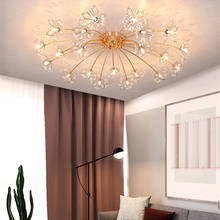 Nordic ceiling light Golden Black ceiling light crystal for Bar Restaurant Living room Bedroom Fixtures fancy lights for living 2024 - buy cheap
