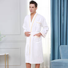 Bata de baño Kimono de algodón para hombre y mujer, ropa de dormir de 5 estrellas, 100% algodón, de talla grande, para Hotel 2024 - compra barato