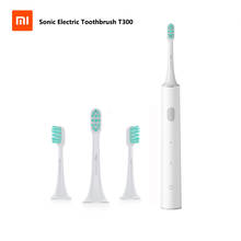 XIAOMI электрическая звуковая зубная щетка Mijia T300 оригинальная USB перезаряжаемая Водонепроницаемая автоматическая зубная щетка ультразвуковая зубная щетка 2024 - купить недорого