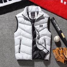 QNPQYX Fashion Mens Jacket Sleeveless Vest Autumn Fashion Casual Coats Male Cotton-Padded Men's Vest Men Thicken Waistcoat M-4XL 2024 - buy cheap