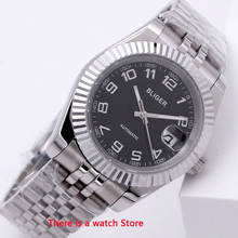 Bliger relógio mecânico masculino 40mm, com calendário de luxo, luminoso, à prova d'água, vidro de safira, caixa de aço inoxidável, relógio automático para homens 2024 - compre barato