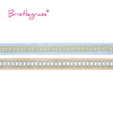 BRISTLEGRASS 1 Yard Crochet Lace Trims 5/8" 15mm Glitter Woolen Braided Macrame Decorative Ribbons Headband Costume Sewing Craft 2024 - buy cheap