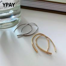 YPAY-pendientes de tuerca de plata de ley 100% auténtica para mujer, joyería fina con forma de U Simple de Corea, regalos de fiesta, YME756 2024 - compra barato