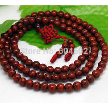 8mm el budismo tibetano 108 rojo estrella y Luna Bodhi collar de cuentas de oración Mala 2024 - compra barato