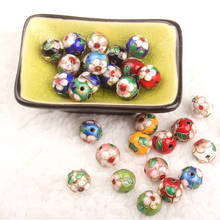 NEW Wholesale 10 PCS multicolor cloisonne thread round bead DIY enamel wire inlay loose beads 8-12mm 2024 - buy cheap