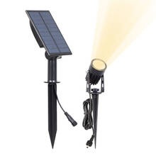 Holofote solar 3w ajustável ip65, à prova d'água, luz led de paisagem, ambiente externo, jardim, quintal, parede, árvore, garagem, deck, gramado, lâmpada de bandeira 2024 - compre barato