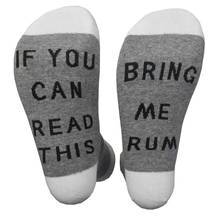 Unisex Cotton Letters Printed Warm Crew Socks Funny If You Can Read This Bring Me A Rum Jacquard Contrast Color Hosiery 2024 - buy cheap