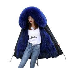 Luxury Winter Coat Parkas Real Fox Fur Hoody and Raccoon Lining Women Outerwear LF9104 2024 - buy cheap