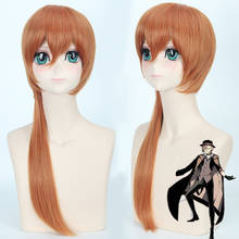 Nova moda anime bungo cães vadios chuya nakahara chuuya perucas resistente ao calor do cabelo sintético festa de halloween cosplay peruca traje 2024 - compre barato