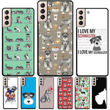 Cartoon Schnauzer Dog Case For Samsung Galaxy S10 S9 S8 Note 10 Plus Note 20 S22 S21 Ultra S20 FE Cover Shell 2024 - buy cheap