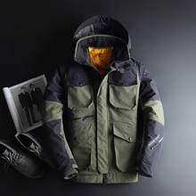 Jaqueta masculina de inverno 2020, casaco parka para homens com penas de ganso, quente e grossa, à prova d'água, uso externo 2024 - compre barato