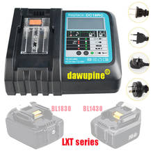 Dwuline-cargador de batería de iones de litio DC18RC, pantalla LCD de voltaje de corriente de carga 3A para Makita 14,4 V, 18V, BL1830, Bl1430, DC18RF 2024 - compra barato