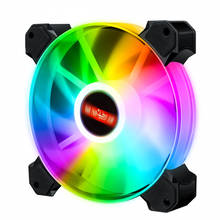 Ventilador silencioso RGB ARGB direccionable para ordenador, dispositivo de refrigeración con 2 rodamientos hidráulicos, 120mm, para PC de escritorio 2024 - compra barato