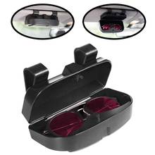 Car Sun Visor Sunglasses Case Holder Eye Glasses Organizer Box Credit Card Slots on the Outside Double Snap Clip Design Fits All 2024 - buy cheap