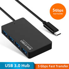 4 Ports USB 3.0 HUB 5Gbps Super Speed USB Splitter Adapter Cable Blue LED For iMac Notebook Laptop Type C Converter USB HUB 2024 - buy cheap